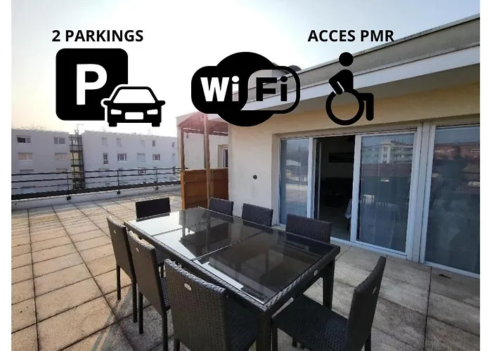 Rooftop 3 Chambres, Terrasse, Garage